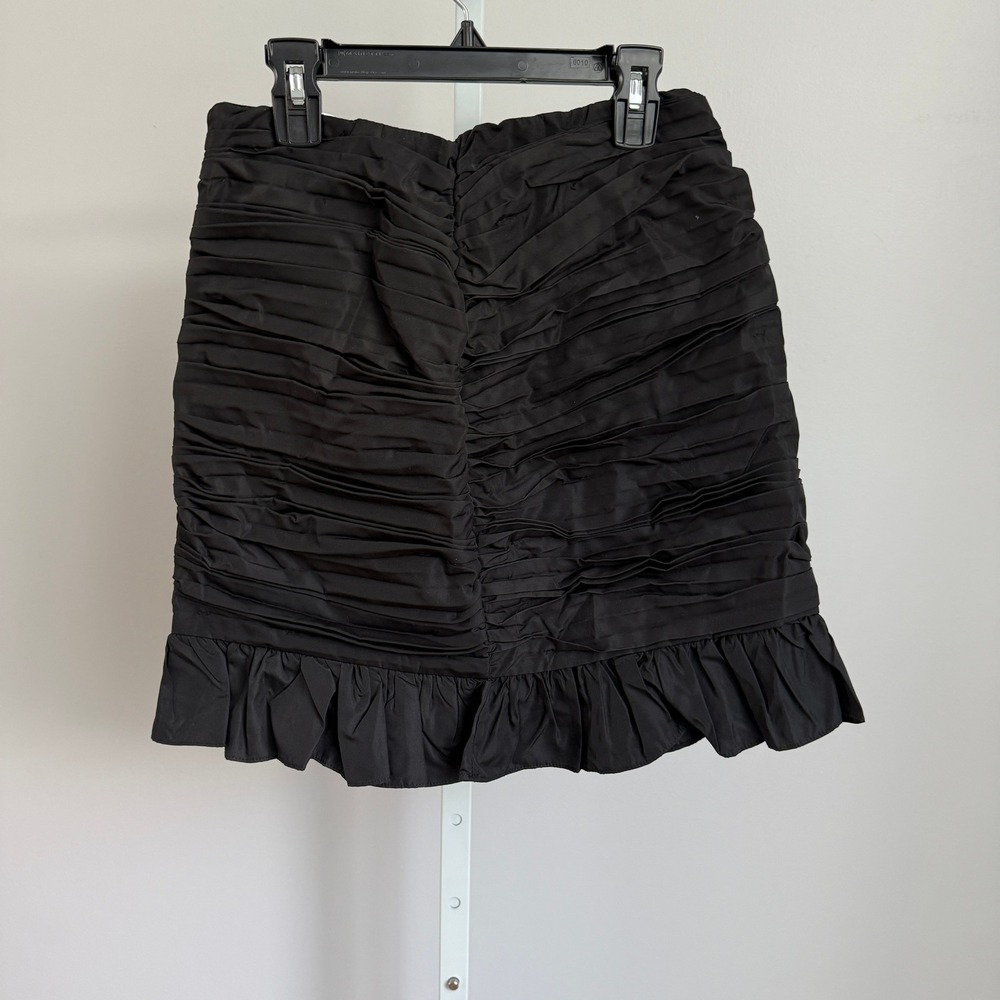 Ziela Black Ruched Y2K Goth‎ Punk Ruffle Party Mini Skirt size S